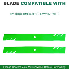 JSXDNWYJ blades installed on Toro TimeCutter 42 inch deck for immediate compatibility