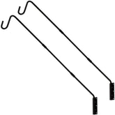 Juegoal front view of two wall-mounted hooks showing sleek finish and stability