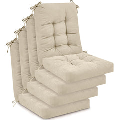 Juexica front view of four beige cushion sets showing full bundle and packaging benefits