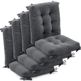 Juexica front packaging showing four dark gray corduroy cushions and quantities benefit comfort