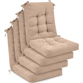 Juexica front view of four cushion sets showing beige apricot color and coordinated look