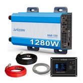 Junbpaw front panel showing controls and dual AC outlets for flexible power