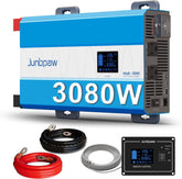 Junbpaw inverter front panel showing controls and ports for convenient use