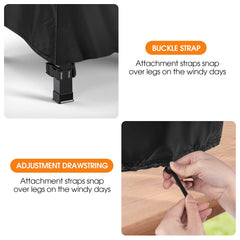 Jungda bottom fastening drawstring and velcro securing cover in wind