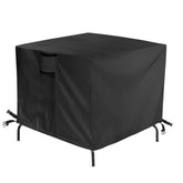 Jungda front view of cover on 42 inch table showing full protection and neat fit