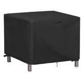 Jungda front view of cover protecting square table, keeps furniture dry