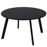 juserox front view of black patio table showing compact design and durability