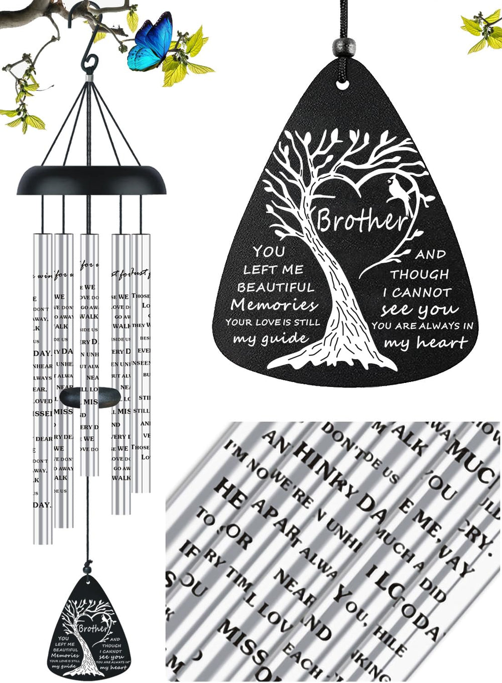 JUST FOR WIND front packaging view showing memorial chimes and soothing design