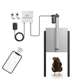 JVR front view of assembled coop door showing sturdy build and secure seal