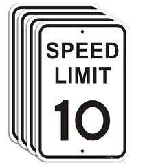 JW Signs front view of 12x18 speed limit sign, high visibility for drivers