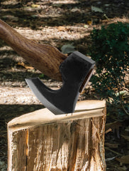 JXE JXO Berserker beech wood handle detail showing grip texture and shock absorption benefit