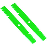 JXJKCZ front view of 42-inch mulching blades showing fit and finish benefit