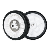 JXJKCZ front view of wheel assembly showing fit and easy replacement benefit