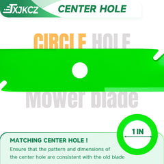JXJKCZ blade installed on a 52-inch deck demonstrating correct fit