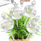 JXWENBYX front view of four-pack watering globes, convenient multi-plant care