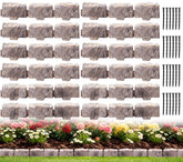 JYINCPED front packaging showing 17FT faux stone edging and benefits