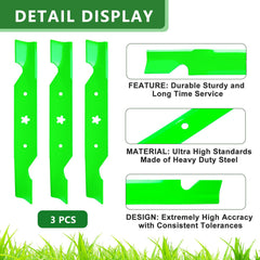 JYLEYJ blade center hole pattern close-up showing OEM-compatible mounting accuracy