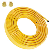 KAERMO front view of coiled 100ft CSST tubing showing durable jacket and length advantage
