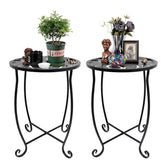 Kaesithar front view of two side tables showing compact pair and space-saving benefit