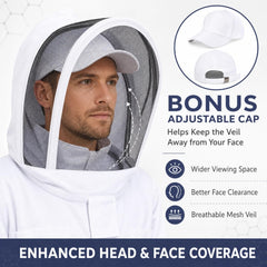KAGZ clear mesh veil close-up highlighting wide visibility and airflow