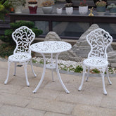 KAILI front view of bistro set showing compact outdoor seating and stylish appeal