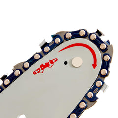 KAKEI guide bar and chain mounted on saw in use for reliable cutting control