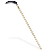 KAKURI front view of long-handle sickle showing full tool and benefit of upright use