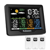 Kalawen main unit front display showing weather icons and clock for quick planning