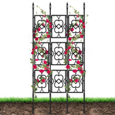 Kalolary trellis front view showing full assembled frame and grid benefits