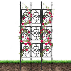 Kalolary trellis front view showing full assembled frame and grid benefits