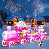 Kalolary front view of 11ft train showcasing festive curb appeal and instant decoration benefit