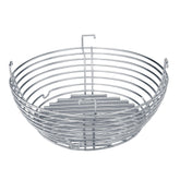 Kamado Joe charcoal basket front view showing clean design and quick ash removal benefit