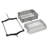 Kamado Joe flat basket front view showing sturdy rim and even heat benefit