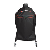 Kamado Joe front view with cover fitting snug, protects grill from weather