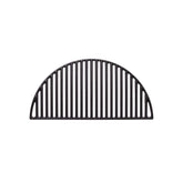 Kamado Joe front view of half-moon cast iron grate showing heavy-duty construction and durability