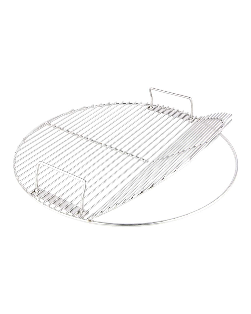 KAMaster front view of hinged grate showing full stainless surface and fit, durable replacement benefit