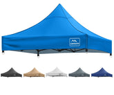 KAMPKEEPER front view of 10x10 replacement canopy top showing clean fit and protection
