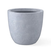 Kante front view of blue-gray bowl shows modern curves and durable look