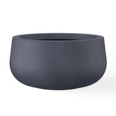 Kante charcoal planter front view showcasing modern styling and curb appeal