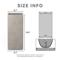 Kante close-up texture with visible pores showing authentic concrete appearance and charm