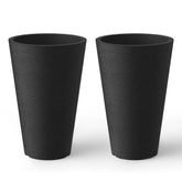 Kante front view 15 inch planter showing tapered shape and modern finish for curb appeal