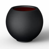 Kante front view black sphere planter showcasing modern silhouette and stable base