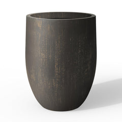 Kante front view of large round planter showing modern shape and curb appeal