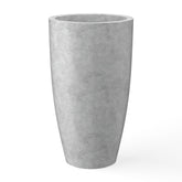 Kante front view pale gray planter showing modern shape and curb appeal