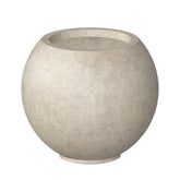 Kante front view of weathered concrete planter highlighting sculptural look and curb appeal