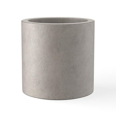 Kante front view of planter showing weathered finish and modern silhouette