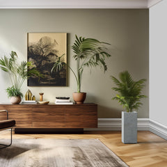 Kante planter on balcony with tall plant adding vertical greenery