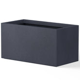 Kante rectangular planter front view on patio showing modern curb appeal