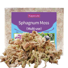 Kapecute front packaging showing compressed moss brick and label benefits