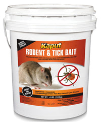 Kaput front packaging showing 4 lb bag and protective information for effective pest control